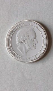 Meißner Porzellan Medaille "Richard Wagner zu Gunsten Bayreuther Festspiele" 1A