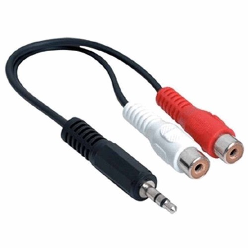 E-3.5mm Stereo Male Plug to Dual 2 RCA Female Jack Audio Adapter Y Cable c16