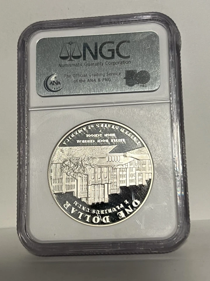 2007-P $1 Silver Commemorative Coin School Desegregation NGC PF70 ULTRA CAMEO - Image 2 of 2