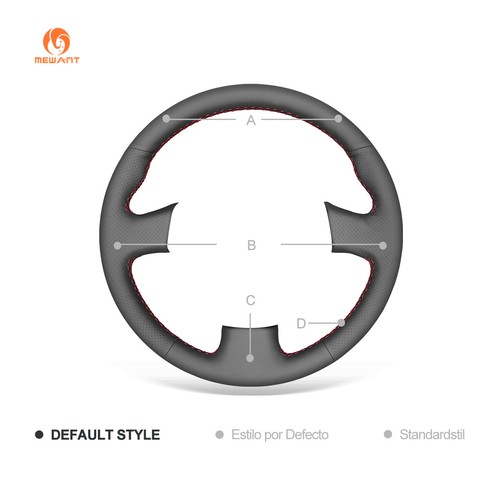 Black Artificial Leather Steering Wheel Wrap for Subaru Legacy Impreza Outback - Imagen 8 de 10