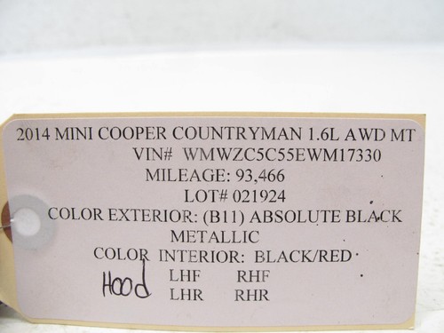 11-16 MINI COOPER S COUNTRYMAN R60 TAILGATE TRUNK EXTERIOR HANDLE EMBLEM 021924 - Picture 4 of 4