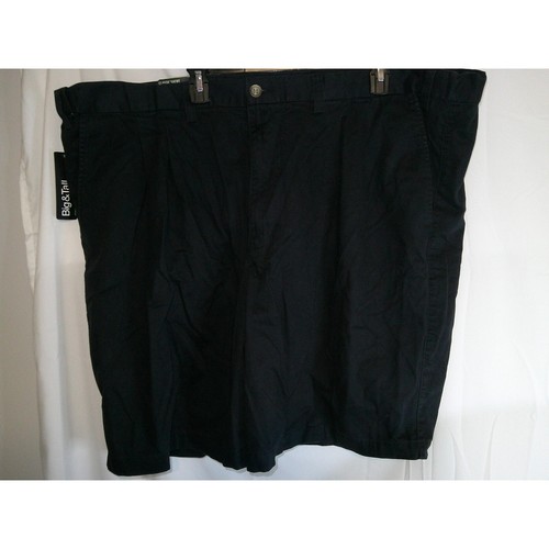 D Kenneth Cole Big & Tall Classic Shorts Pleated Black Mens Size 48 $42 NWT