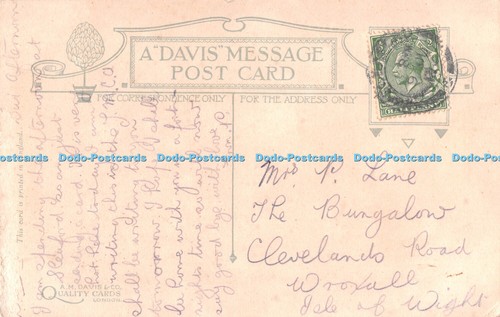 R351762 Kurz sprechende A M Davis Qualitätskarten A Davis Nachricht Postkarte - Bild 2 von 4