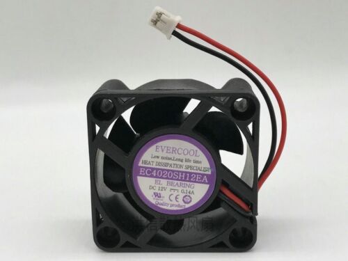 EVERCOOL EC4020SH12EA DC12V 0.14A 4CM 40*20MM 40mm fan 2pin - Picture 1 of 5