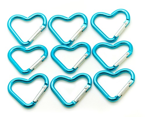 3 Pcs Aluminum Hook Carabiner Heart Shaped Key Chain Clip Keychain Backpack Clip - Picture 41 of 55