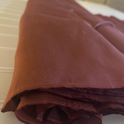 SILK, MAROON FABRIC 5 Yards x 22 Inches Wide or 180 Inches x 22 Wide - Picture 11 of 12