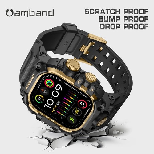 Estuche resistente con correa diseñado para Apple Watch Series 9/8/7 45 mm parachoques militar - Imagen 39 de 82