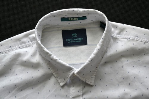 SCOTCH & SODA PALMS Men's Shirt Herren Hemd Gr. L WHITE COTTON - Bild 3 von 6