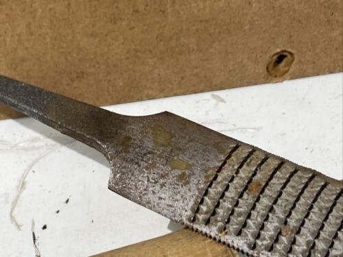 Vintage 10” Lenox Half Round Rasp Woodworking File (Made in USA) & File Handle - Picture 4 of 12