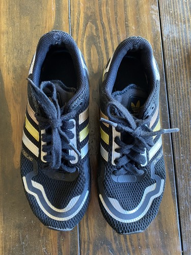 Adidas Originals ZX750 HD Sneakers FZ3880 Black/Gold/Silver Size 5Y Youth - Picture 2 of 7
