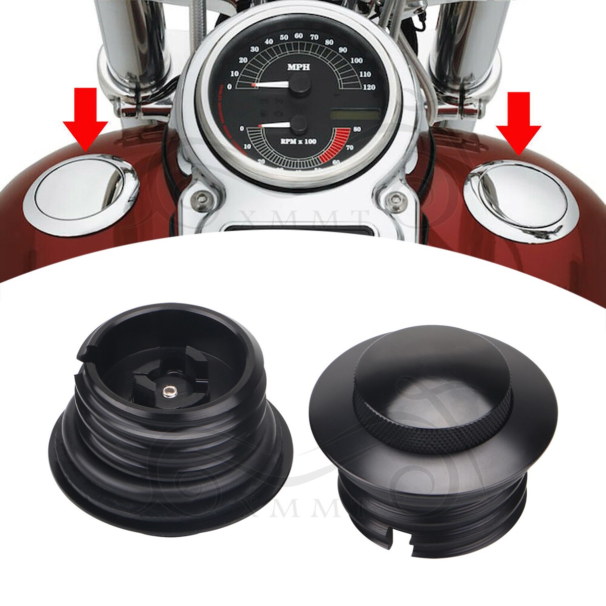 Flush Mount Fuel Cap ハーレー　フラッシュマウント Flush-Mount Fuel Cap for Harley-Davidson - RickRak
