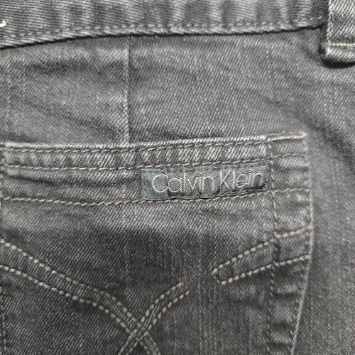 Calvin Klein Skirt Womens Sz 8 Black Denim Mini Studded Accent Pocket Casual - Picture 13 of 15