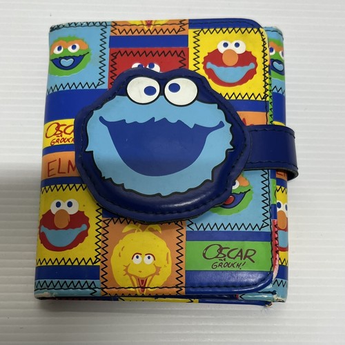 SESAME Street Cookie Monster Elmo Big Bird Kids Wallet Purse Cards Almost Vintag - Picture 2 of 13