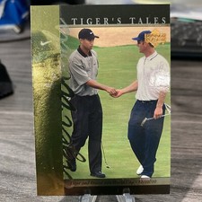 2001 UPPER DECK GOLF TIGER'S TALES #TT30 TIGER WOODS ROOKIE RC vs David Duval