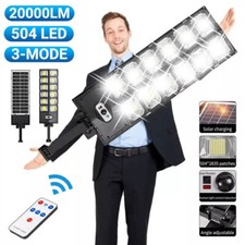 Commercial 1000000LM LED Outdoor Dusk to Dawn Solar Street Light Road Area Lamp