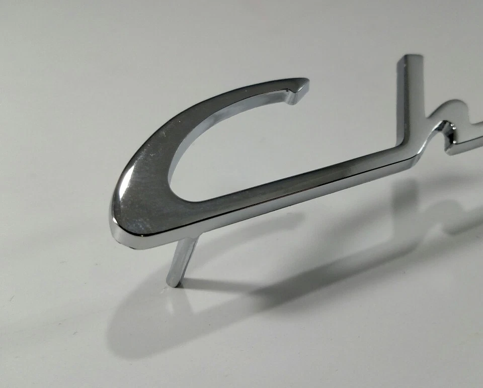 Chevrolet 1954 54 coche cromo maletero emblema escritura Bel Air 210 150 licencia Foto 3 de 3