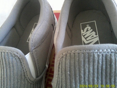 Neu mit Etikett. VANS ASHER HERREN CORD/VELOURSLEDER MITTELGRAU SLIPPER SCHUHE, 8,5 M - Bild 4 von 7