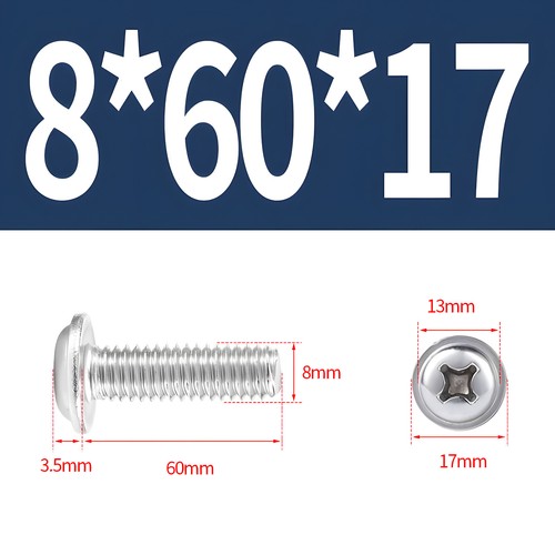 M3 M3.5 M4 M5 M6 M8 Phillips Flanged Button Head Screws Bolts A2 Stainless Steel - Picture 57 of 57
