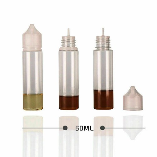 30-120ml Clear Dropper Bottles Empty Plastic Eye Liquid Refillable Containers - Picture 17 of 19