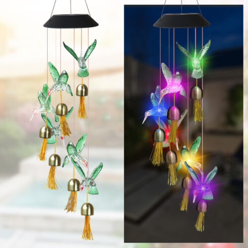 Solar Wind Chimes Lights LED Color Changing Hanging Lamp Garden Home Decor US - Picture 16 of 114