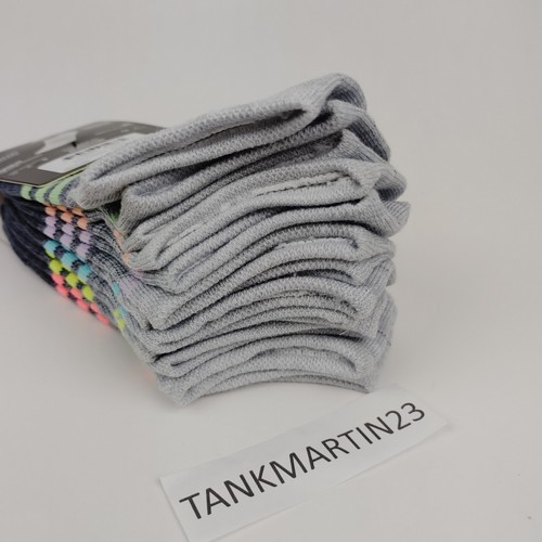 Adidas Youth 3y-9 Girls 6 Pair Superlite Socks Purple Blue Pink Pastel Stripes - Picture 12 of 13