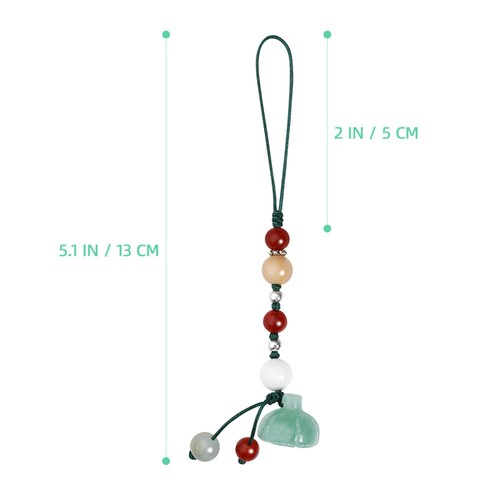 Jade Lotus Anhänger Fräulein Perlenbesetzter Handyriemen-Anhänger - 第 10/12 張圖片