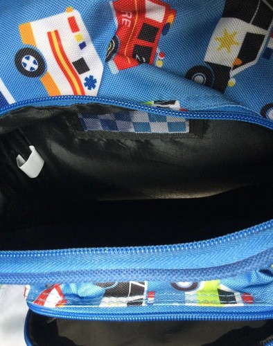 WILDKIN blau kleiner Kinder Rucksack Einsatzfahrzeuge Polizei Feuerwehrauto - Bild 3 von 7