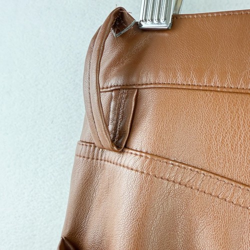 Joe's Jeans Margot Vegan Leather Pants Size 25 Womens Toffee Brown - Picture 6 of 13