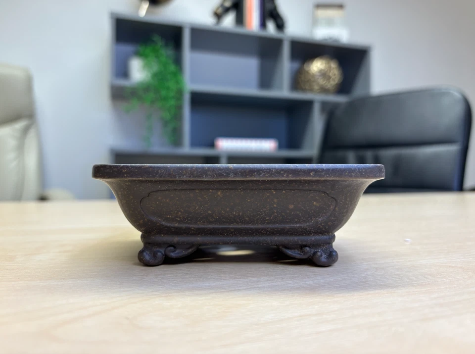 Small Ancient Style Yixing Bonsai Pot - Rectangular, Bronze - Image 2 of 3