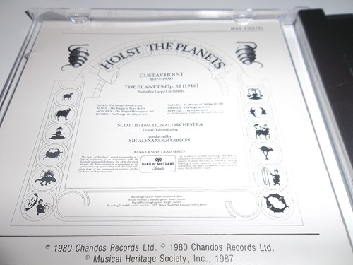 Gustav Holst – The Planets Scottish National Orchestra Sir Alexander Gibson Cond - Picture 9 of 10