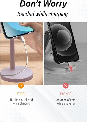 Desktop Phone/Tablet Holder with Mirror - Makeup Vanity & Media Stand - 第 5/9 張圖片