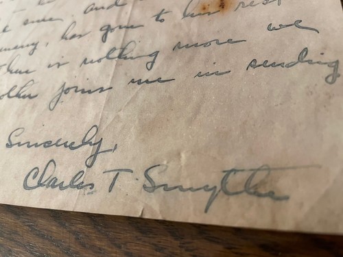Dr Albert J Ochsner Condolence Letter From Charles T. Smythe, St. John's Academy - Picture 3 of 5