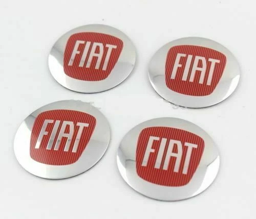 4 COPRIMOZZI ADESIVI CERCHI IN LEGA LOGO PER FIAT 56MM SET 4PZ NUOVI COPRIMOZZO - Foto 2 di 3