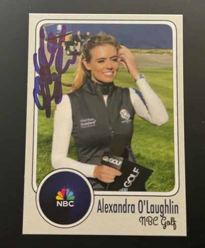 Alexandra O'Laughlin Signed Custom Trading Card NBC Sports Golf Personality 🔥 - Picture 2 of 2