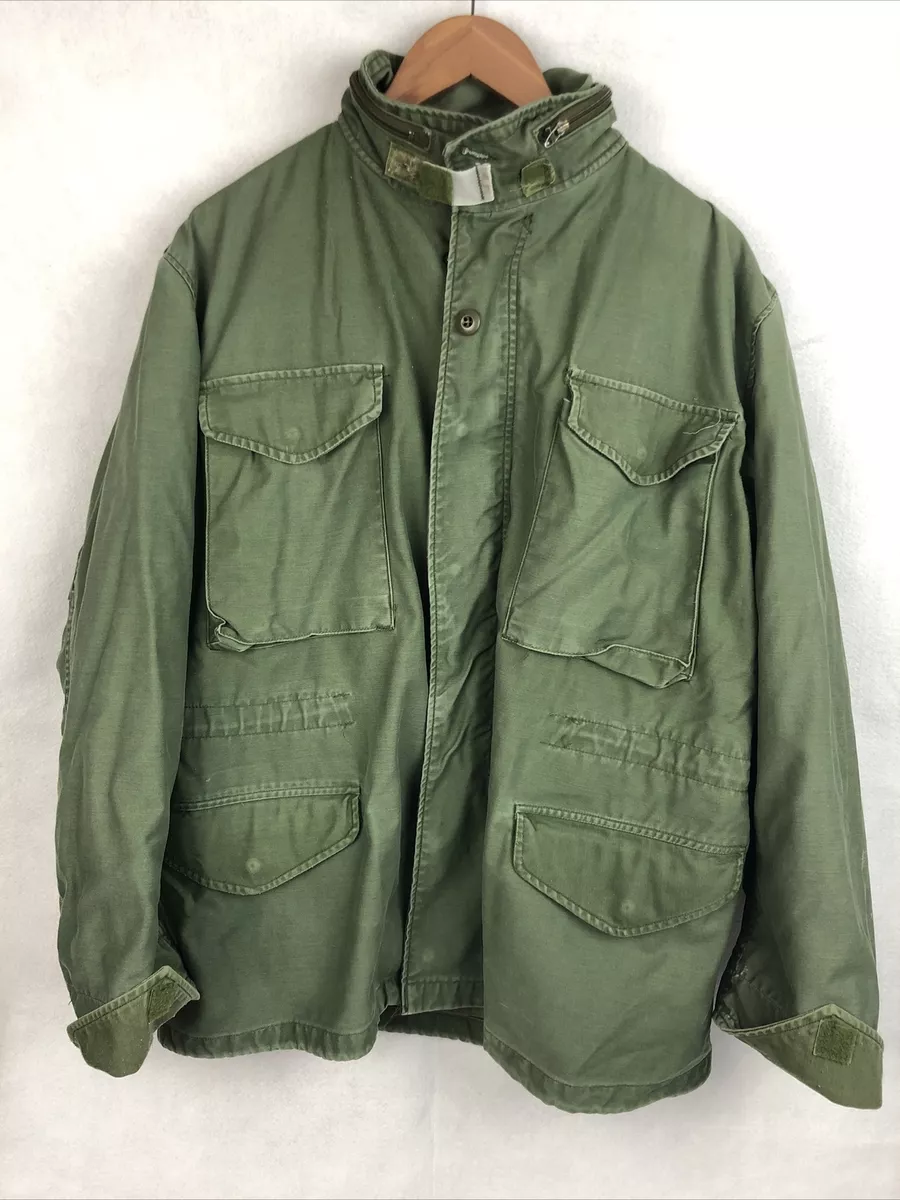 M65 Field Jacket Medium Regular OG-107 Vtg Army No Hood Sateen