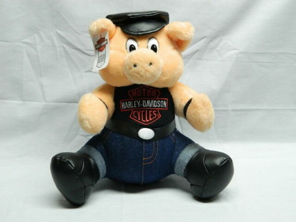 harley davidson stuffed pig