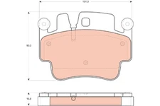 TRW GDB1742 Brake Pad Set, Disc Brake for Porsche