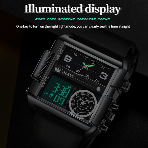 Orologio OLEVS Quarzo Calendario Settimana Cronografo Multifunzione Orologi da polso da uomo - Foto 6 di 26