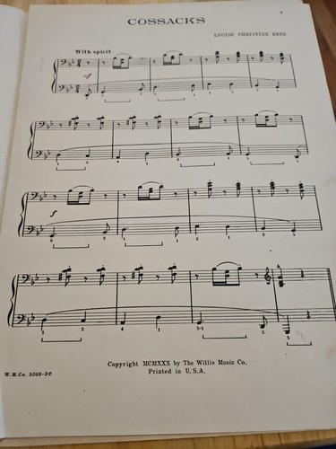 Cossacks Sheet Music Piano Solo Vintage 1930 Louise Christine Reve - Picture 3 of 4