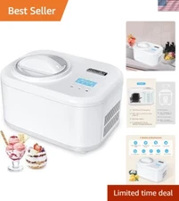 Compact Ice Cream Maker with Compressor – No Pre-Freezing, 4 Modes, 1.25 Quart