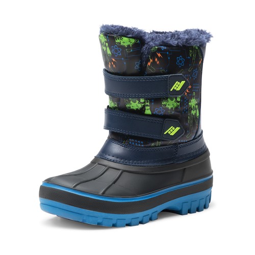 Youth Kids Boys Girls Snow Boots Hook Loop Outdoor Ankle Ski Boots Size 9T-6 - Picture 10 of 53