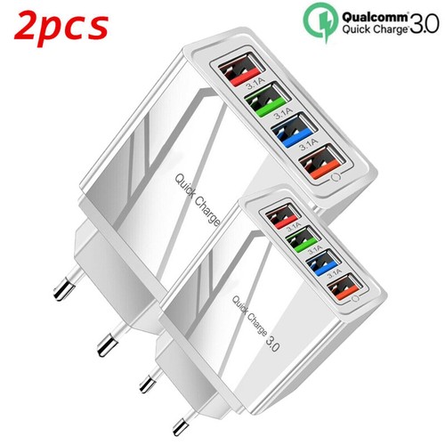 2X Cargador Rápido Enchufe Puerto USB 5V-3A Fuente de Alimentación Adaptador Móvil PC Tablet DE - Imagen 2 de 10