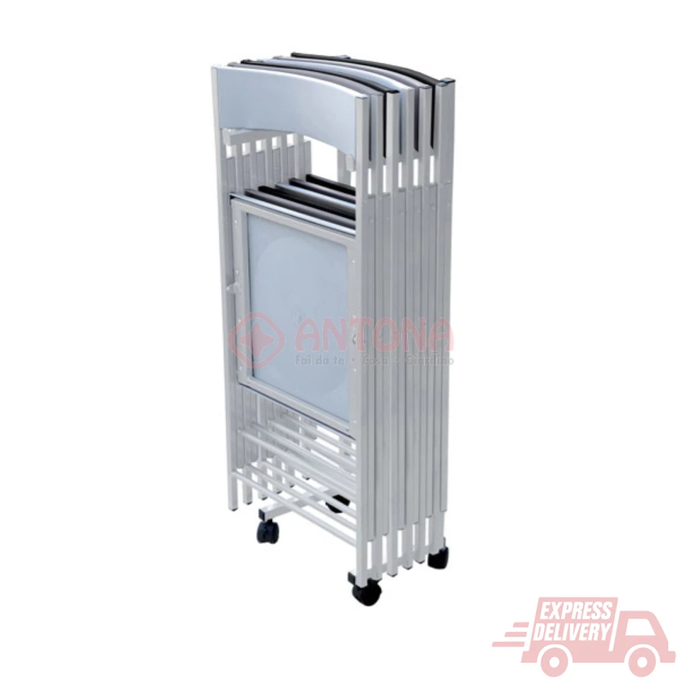 Sedie pieghevoli salvaspazio + Carrello Tikawilly = 7 pezzi 3 colori inclusi - Immagine 2 di 4