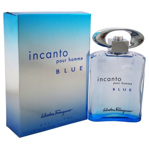 Ferragamo Incanto Blue 3.4 Oz Eau De Toilette Spray For Men - Picture 1 of 3