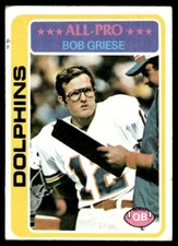 1978 Topps Football Card Bob Griese Miami Dolphins #120 EX