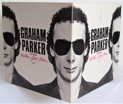 GRAHAM PARKER RARE UK PROMO FOLD OUT SHOP DISPLAY ''ANOTHER GREY AREA'' ALBUM 1982