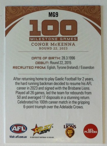 2024 Select AFL Milestone Games - Hobby - Footy Stars Base - Elige tu tarjeta - Imagen 9 de 143