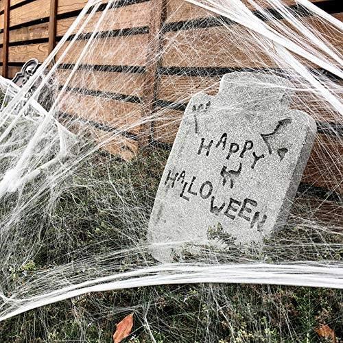 Stretchy Spider Webs With 30 Plastic Spiders Halloween Decor Cobwebs Party Props - Bild 6 von 6