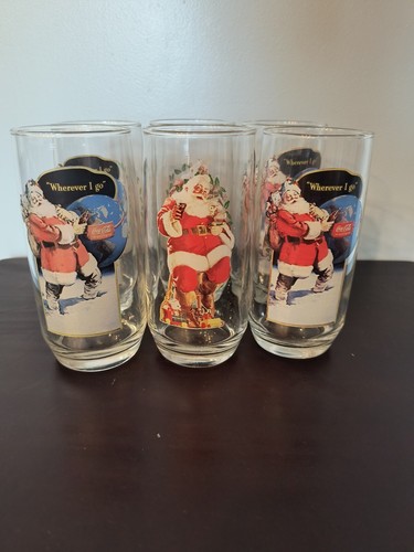 vintage coca cola christmas glasses - Picture 4 of 4