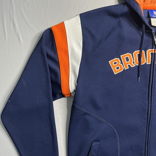 Vtg Reebok Denver Broncos Sweatshirt Mens Large Blue Full Zip Hoodie Jacket - Picture 7 of 16
